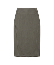 Embroidered Long Skirt Khaki