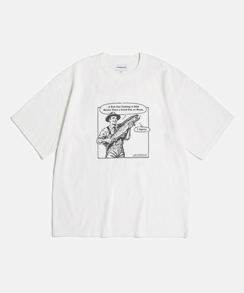 ESPIONAGE(エスピオナジ)の「Fishing and Work Heavyweight Tee Off White(Tシャツ/カットソー・レディース・その他・MEDIUM/LARGE/X-LARGE)」の1枚目の写真