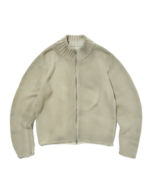 suade（スエード）の「WASHED KNIT ZIP UP [IVORY]（カーディガン/ボレロ）」