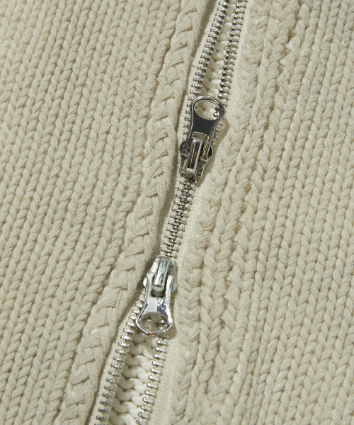 suade（スエード）の「WASHED KNIT ZIP UP [IVORY]（カーディガン/ボレロ・レディース・その他・LARGE/SMALL）」の4枚目の写真