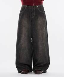WISH FOR EVER | 【 2color / 3size 】SPECIAL SLAB DENIM WIDE CURVE DENIM(デニムパンツ)
