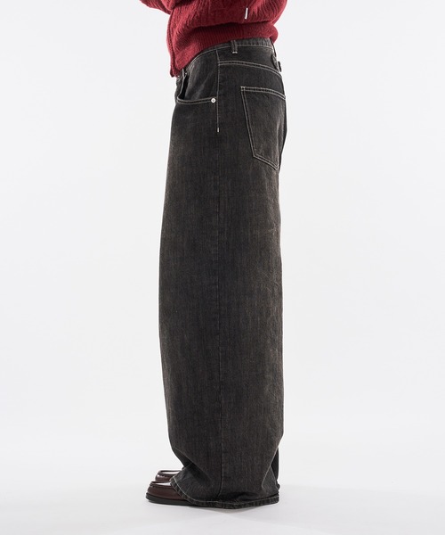 WISH FOR EVER（ウィッシュフォーエバー）の「【 2color / 3size 】SPECIAL SLAB DENIM WIDE CURVE DENIM（デニムパンツ・メンズ・ブラック/インディゴブルー・LARGE/MEDIUM/SMALL）」の13枚目の写真