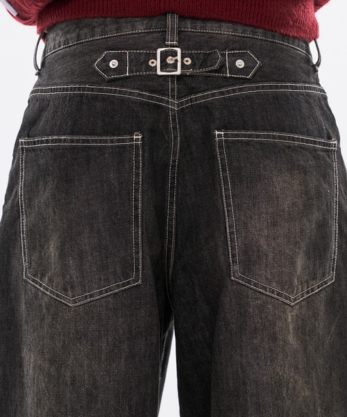 WISH FOR EVER（ウィッシュフォーエバー）の「【 2color / 3size 】SPECIAL SLAB DENIM WIDE CURVE DENIM（デニムパンツ・メンズ・ブラック/インディゴブルー・LARGE/MEDIUM/SMALL）」の16枚目の写真