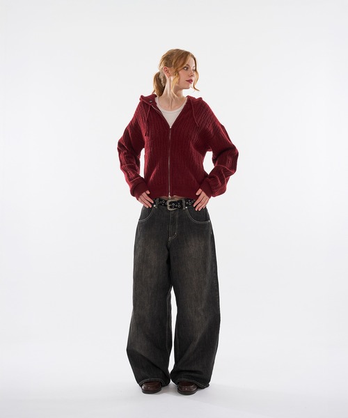 WISH FOR EVER（ウィッシュフォーエバー）の「【 2color / 3size 】SPECIAL SLAB DENIM WIDE CURVE DENIM（デニムパンツ・メンズ・ブラック/インディゴブルー・LARGE/MEDIUM/SMALL）」の17枚目の写真