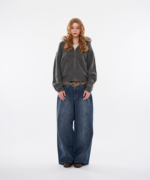 WISH FOR EVER（ウィッシュフォーエバー）の「【 2color / 3size 】SPECIAL SLAB DENIM WIDE CURVE DENIM（デニムパンツ・メンズ・ブラック/インディゴブルー・LARGE/MEDIUM/SMALL）」の9枚目の写真