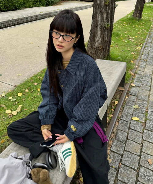 MENASOO(ミナス)の「MNS Classic Check Jacket_Navy(その他アウター・レディース・ネイビー・F)」の4枚目の写真