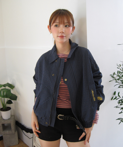 MENASOO(ミナス)の「MNS Classic Check Jacket_Navy(その他アウター・レディース・ネイビー・F)」の5枚目の写真