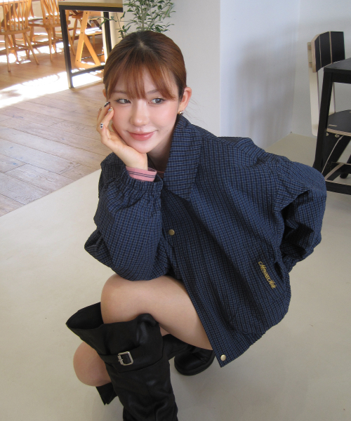 MENASOO(ミナス)の「MNS Classic Check Jacket_Navy(その他アウター・レディース・ネイビー・F)」の6枚目の写真