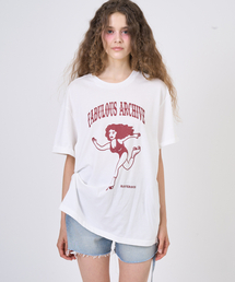 スナップルーズフィットTシャツホワイト