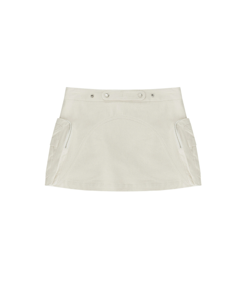 KASHIKO(カシコ)の「Fluffy Cargo Mini Skirt Pants Ivory(スカート・レディース・その他・SMALL/MEDIUM)」の2枚目の写真