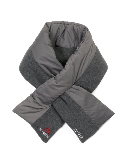 The DUFFER of ST.GEORGE（ザダファーオブセントジョージ）の「〔BLACK LABEL〕POLARTEC "CLASSIC200" MUFFLAR：ポーラテック マフラー（マフラー・メンズ・チャコールグレー/ブラック・F）」の4枚目の写真