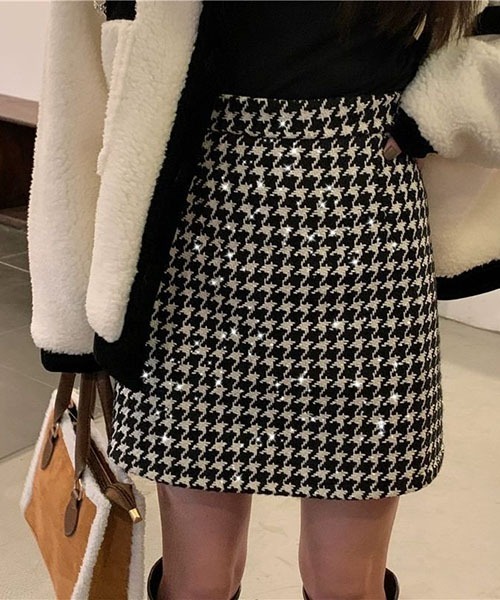gossip!ロサンゼルス(ゴシップロサンゼルス)の「ハイウエスト 千鳥チェックミニスカート(スカート・レディース・レッド/ブラック・M/S)」の22枚目の写真