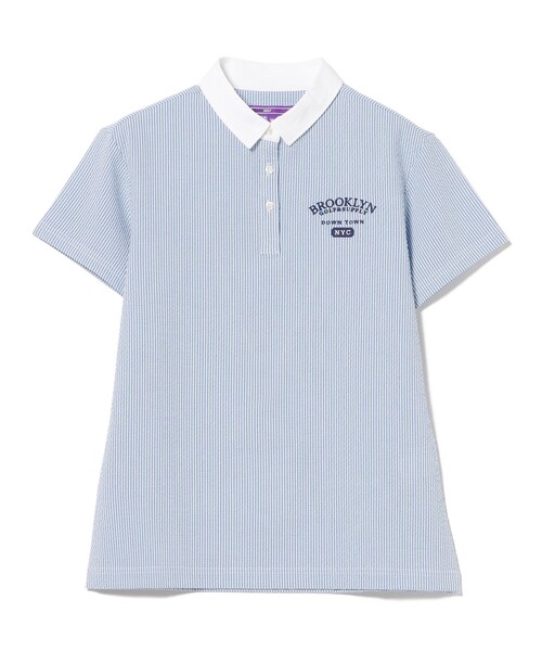 BEAMS GOLF(ビームスゴルフ)の「PURPLE LABEL / BROOKLYN サッカー ポロシャツ(ポロシャツ・レディース・ホワイト/サックスブルー・LARGE/MEDIUM/SMALL)」の18枚目の写真