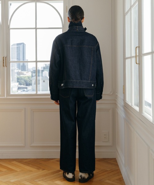 CREDONA（クレドナ）の「TWO TUCK BUGGY DENIM/トゥータックバギーデニム（デニムパンツ・レディース・インディゴブルー・1/2）」の6枚目の写真