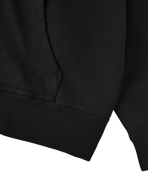 X-girl(エックスガール)の「CIRCLE MESSAGE AND FACE ZIP UP SWEAT HOODIE(パーカー・レディース・アッシュ/ブラック/オリーブ・S/M)」の14枚目の写真