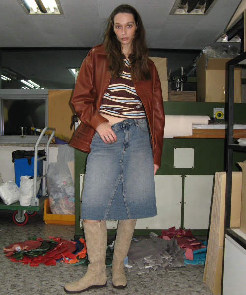 FOGGY MOODY(ポギムディ)の「Keen 0005-2. Rubber Sole High-Leg Boots - 3colors(ブーツ・レディース・ブラック/ブラウン/Beige・22.5cm/23cm/23.5cm/24cm/24.5cm/25cm)」の12枚目の写真