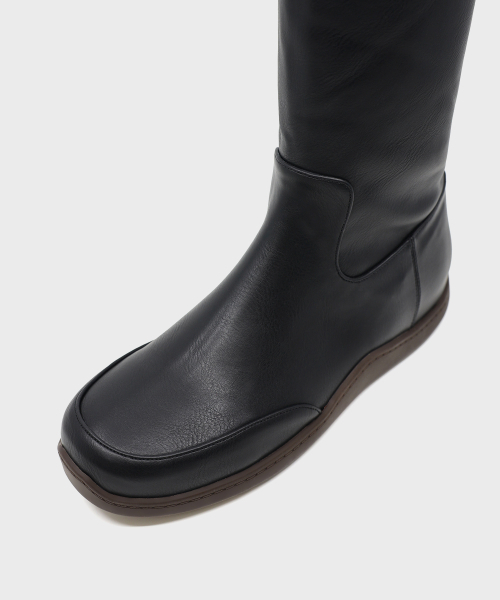 FOGGY MOODY(ポギムディ)の「Keen 0005-2. Rubber Sole High-Leg Boots - 3colors(ブーツ・レディース・ブラック/ブラウン/Beige・22.5cm/23cm/23.5cm/24cm/24.5cm/25cm)」の18枚目の写真