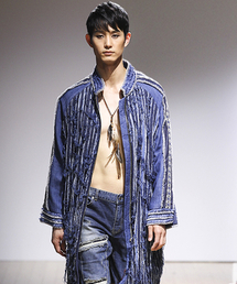 BEOM（ボム）の「Destroyed denim long jumper（デニムジャケット）」