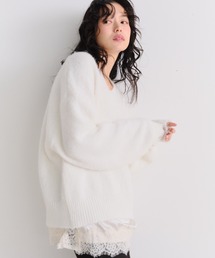 Shelly island | オーバーサイズVネックニット(ニット/セーター)