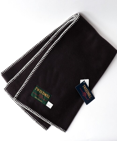 TWEED MILL（ツイードミル）の「【TWEEDMILL/ツイードミル】別注R/Sフリースマフラー50（マフラー・メンズ・チャコールグレー/ネイビー/ブラック/ライトブルー・FREE）」の11枚目の写真