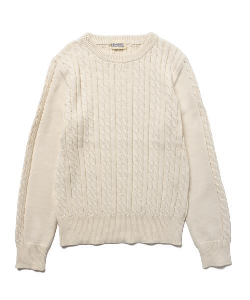 BEAMS BOY（ビームスボーイ）の「BEAMS BOY / 7ゲージ ケーブル クルー ロングスリーブ（ニット/セーター・レディース・ナチュラル/オレンジ/ブルー/ネイビー・ONE SIZE）」の18枚目の写真