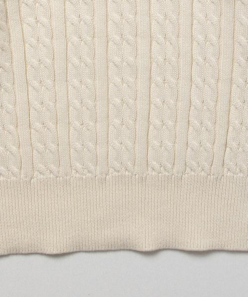 BEAMS BOY（ビームスボーイ）の「BEAMS BOY / 7ゲージ ケーブル クルー ロングスリーブ（ニット/セーター・レディース・ナチュラル/オレンジ/ブルー/ネイビー・ONE SIZE）」の21枚目の写真