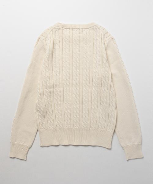 BEAMS BOY（ビームスボーイ）の「BEAMS BOY / 7ゲージ ケーブル クルー ロングスリーブ（ニット/セーター・レディース・ナチュラル/オレンジ/ブルー/ネイビー・ONE SIZE）」の22枚目の写真