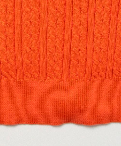 BEAMS BOY（ビームスボーイ）の「BEAMS BOY / 7ゲージ ケーブル クルー ロングスリーブ（ニット/セーター・レディース・ナチュラル/オレンジ/ブルー/ネイビー・ONE SIZE）」の13枚目の写真