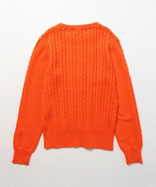 BEAMS BOY（ビームスボーイ）の「BEAMS BOY / 7ゲージ ケーブル クルー ロングスリーブ（ニット/セーター・レディース・ナチュラル/オレンジ/ブルー/ネイビー・ONE SIZE）」の14枚目の写真