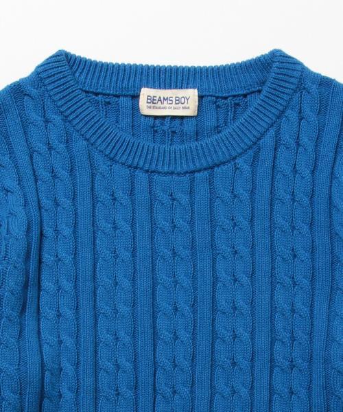 BEAMS BOY（ビームスボーイ）の「BEAMS BOY / 7ゲージ ケーブル クルー ロングスリーブ（ニット/セーター・レディース・ナチュラル/オレンジ/ブルー/ネイビー・ONE SIZE）」の15枚目の写真