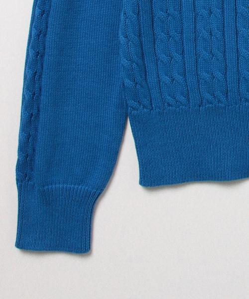 BEAMS BOY（ビームスボーイ）の「BEAMS BOY / 7ゲージ ケーブル クルー ロングスリーブ（ニット/セーター・レディース・ナチュラル/オレンジ/ブルー/ネイビー・ONE SIZE）」の16枚目の写真