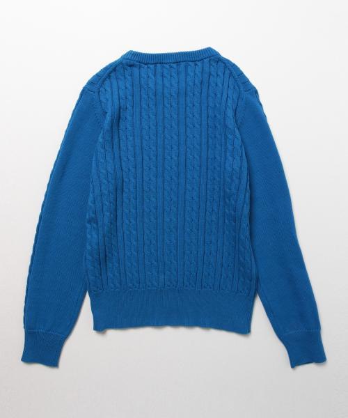 BEAMS BOY（ビームスボーイ）の「BEAMS BOY / 7ゲージ ケーブル クルー ロングスリーブ（ニット/セーター・レディース・ナチュラル/オレンジ/ブルー/ネイビー・ONE SIZE）」の6枚目の写真