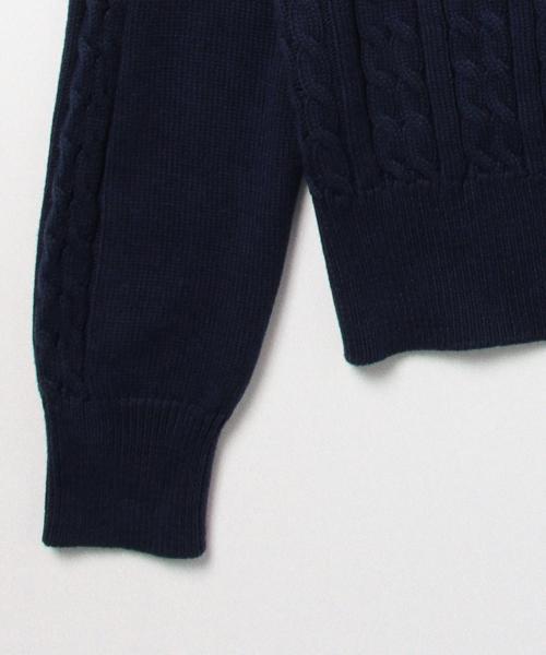 BEAMS BOY（ビームスボーイ）の「BEAMS BOY / 7ゲージ ケーブル クルー ロングスリーブ（ニット/セーター・レディース・ナチュラル/オレンジ/ブルー/ネイビー・ONE SIZE）」の8枚目の写真