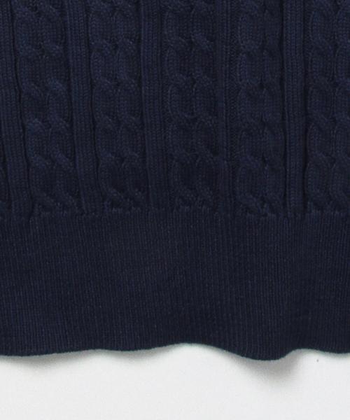 BEAMS BOY（ビームスボーイ）の「BEAMS BOY / 7ゲージ ケーブル クルー ロングスリーブ（ニット/セーター・レディース・ナチュラル/オレンジ/ブルー/ネイビー・ONE SIZE）」の9枚目の写真