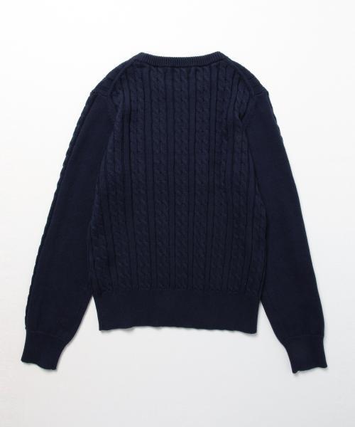 BEAMS BOY（ビームスボーイ）の「BEAMS BOY / 7ゲージ ケーブル クルー ロングスリーブ（ニット/セーター・レディース・ナチュラル/オレンジ/ブルー/ネイビー・ONE SIZE）」の10枚目の写真