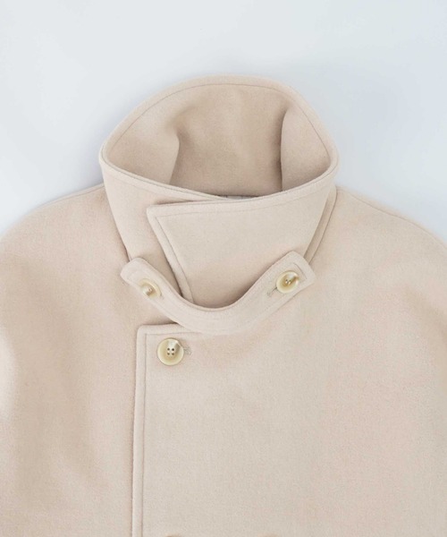 LUCA/LADY LUCK LUCA（ルカ/レディラックルカ）の「LC/LLL ハイネックロングウールコート/ダブルステンカラーコート（ステンカラーコート・レディース・ベージュ/ブラック・FREE）」の19枚目の写真