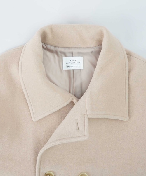 LUCA/LADY LUCK LUCA（ルカ/レディラックルカ）の「LC/LLL ハイネックロングウールコート/ダブルステンカラーコート（ステンカラーコート・レディース・ベージュ/ブラック・FREE）」の20枚目の写真