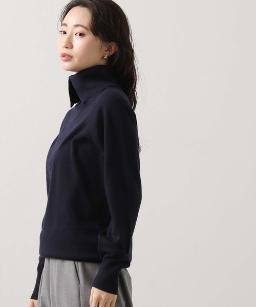 anana(アナナ)の「スリットハイネック前後2WAYニット(ニット/セーター・レディース・ネイビー/オフホワイト/レッド・FREE)」の21枚目の写真