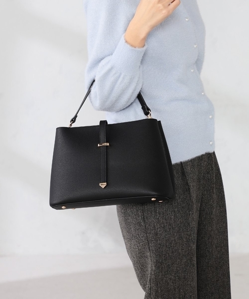 a.v.v(アーヴェヴェ)の「ビット調ハンドバッグ(トートバッグ・レディース・ブラック/アイボリー・38)」の8枚目の写真