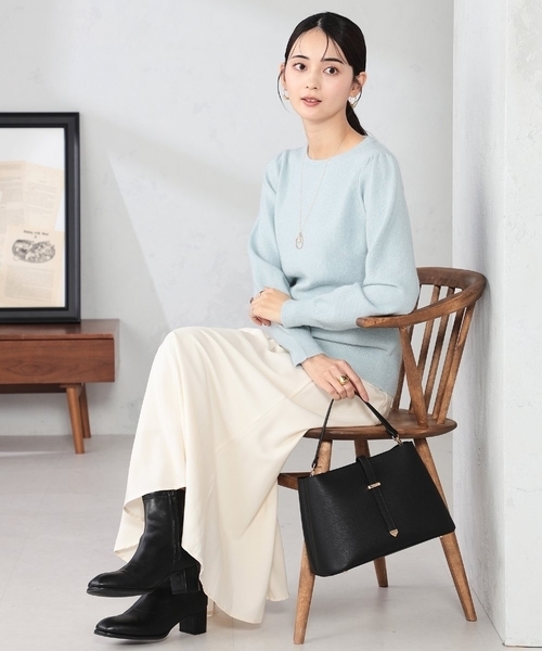 a.v.v(アーヴェヴェ)の「ビット調ハンドバッグ(トートバッグ・レディース・ブラック/アイボリー・38)」の11枚目の写真