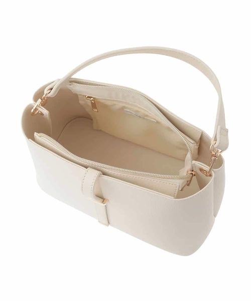 a.v.v(アーヴェヴェ)の「ビット調ハンドバッグ(トートバッグ・レディース・ブラック/アイボリー・38)」の19枚目の写真