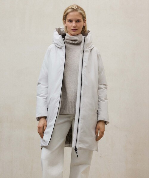ECOALF（エコアルフ）の「MATI フーデッド コート / MATI JACKET WOMAN（その他アウター・レディース・ホワイト系その他/ブラック・XS/S）」の2枚目の写真
