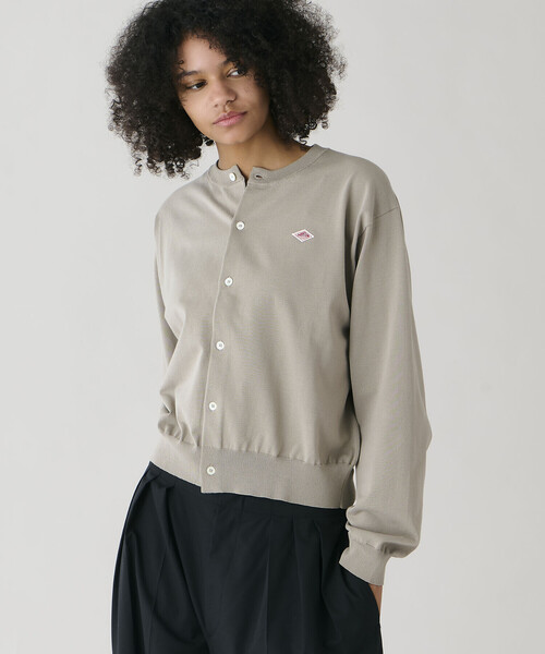 こ*☆様 DANTON グレー長袖カーディガン DANTON | ジャージーニット クルーネック長袖カーディガン WOMEN