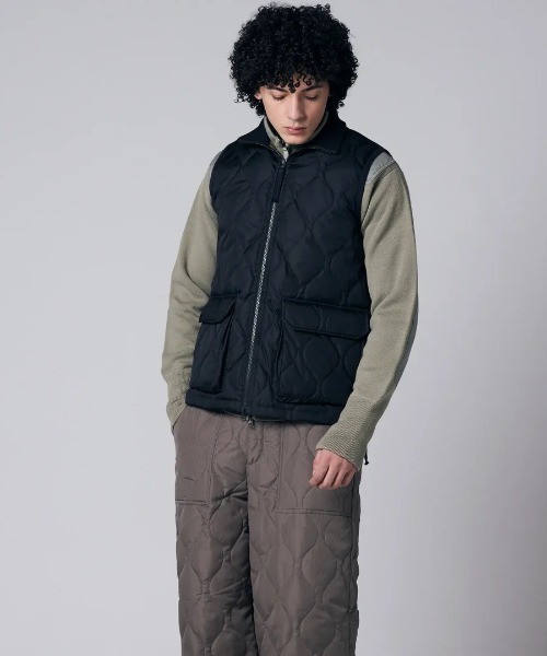 TAION(タイオン)の「【TAION】ミリタリー リブハイネックWジップ ダウンベスト / MILITARY W-ZIP LIB HI NECK DOWN VEST(ダウンジャケット/コート・メンズ・ブラック/ダークグレー・L/XL)」の12枚目の写真