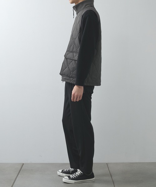 TAION(タイオン)の「【TAION】ミリタリー リブハイネックWジップ ダウンベスト / MILITARY W-ZIP LIB HI NECK DOWN VEST(ダウンジャケット/コート・メンズ・ブラック/ダークグレー・L/XL)」の14枚目の写真