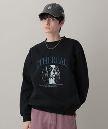 Dog Illustration Print Sweat/DOGイラストプリントスウェット