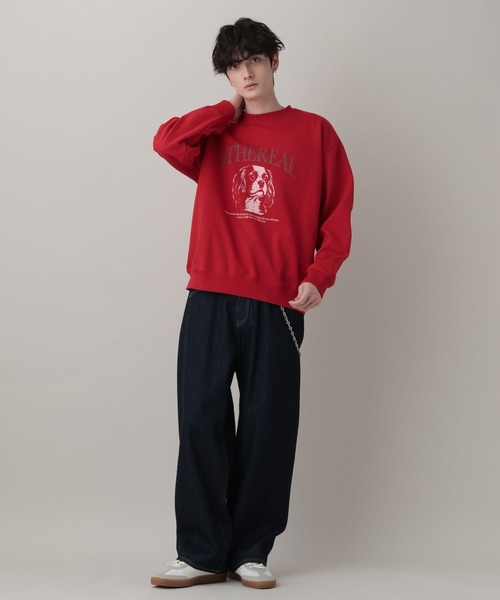 RAGEBLUE(レイジブルー)の「Dog Illustration Print Sweat/DOGイラストプリントスウェット(スウェット・メンズ・レッド/グレー系その他/ブラック・LARGE/MEDIUM)」の15枚目の写真
