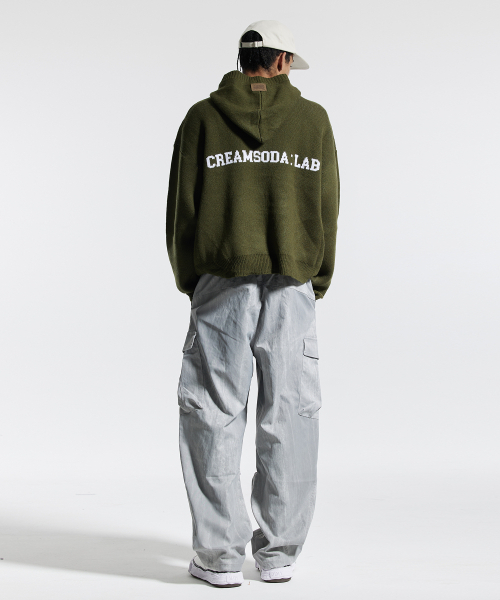 CREAM SODA LAB(クリームソーダラボ)の「サイドビッグカーゴディリングコーティングウォッシュドパンツグレー(その他パンツ・レディース・グレー・L/XL)」の3枚目の写真