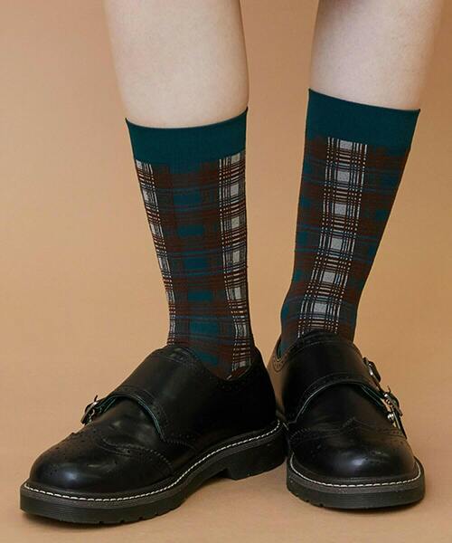 FRAPBOIS（フラボア）の「オンブレーソックス（ソックス/靴下・レディース・ネイビー/ベージュ/グリーン・FREE）」の2枚目の写真