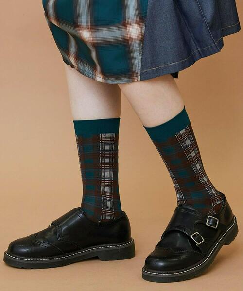 FRAPBOIS（フラボア）の「オンブレーソックス（ソックス/靴下・レディース・ネイビー/ベージュ/グリーン・FREE）」の6枚目の写真